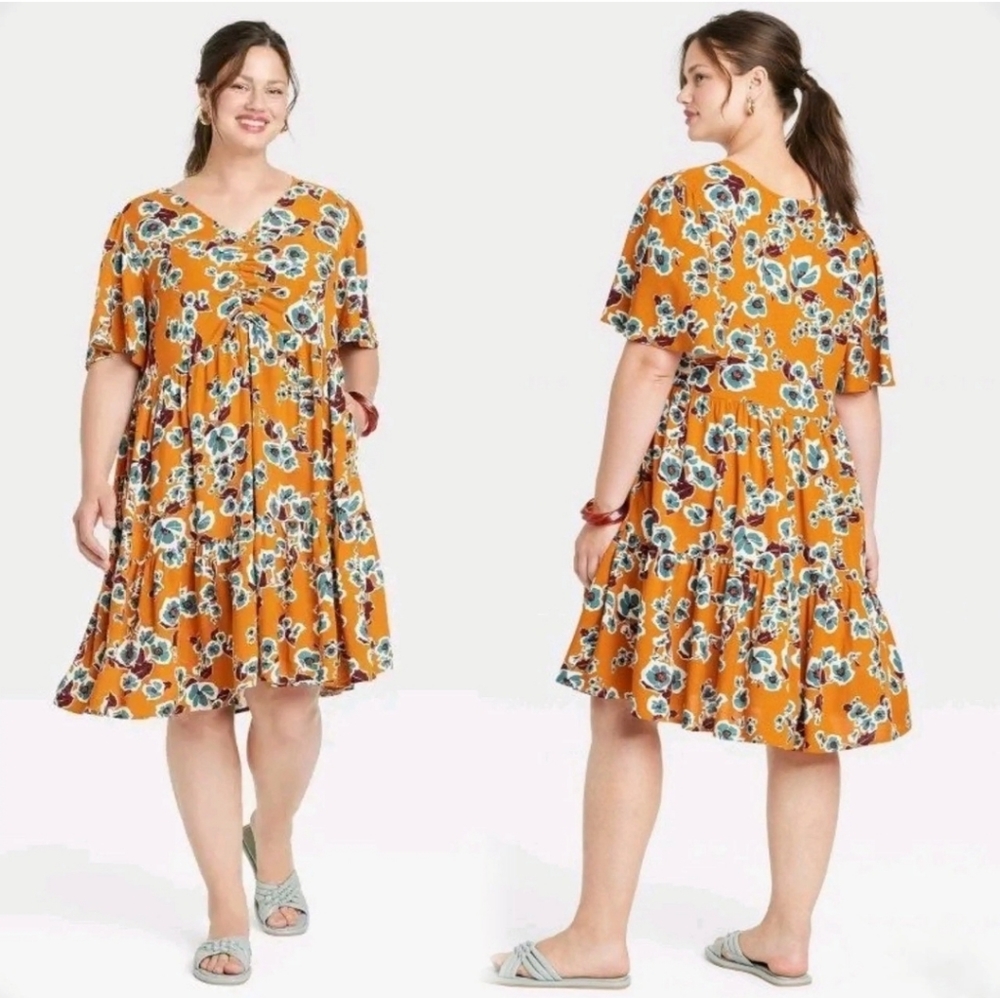 Ava & Viv Cinch Waist Dress 1X